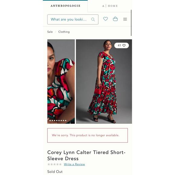 Anthropologie Corey Lynn Calter Tiered Short Sleeve Dress Size Medium Floral - Picture 4 of 16